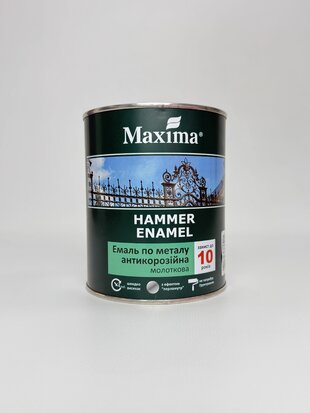 Емаль антикор. по металу 3в1. молоткова. срібляста ТМ "Maxima" 0.75л