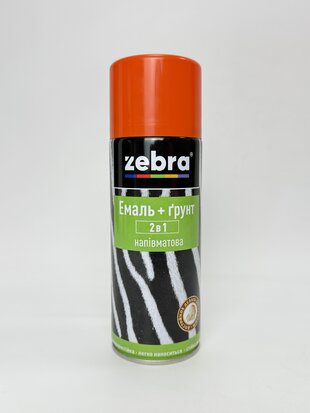 Балон фарба 2в1 №60 напівмат. помаранчевий 400 мл ZEBRA