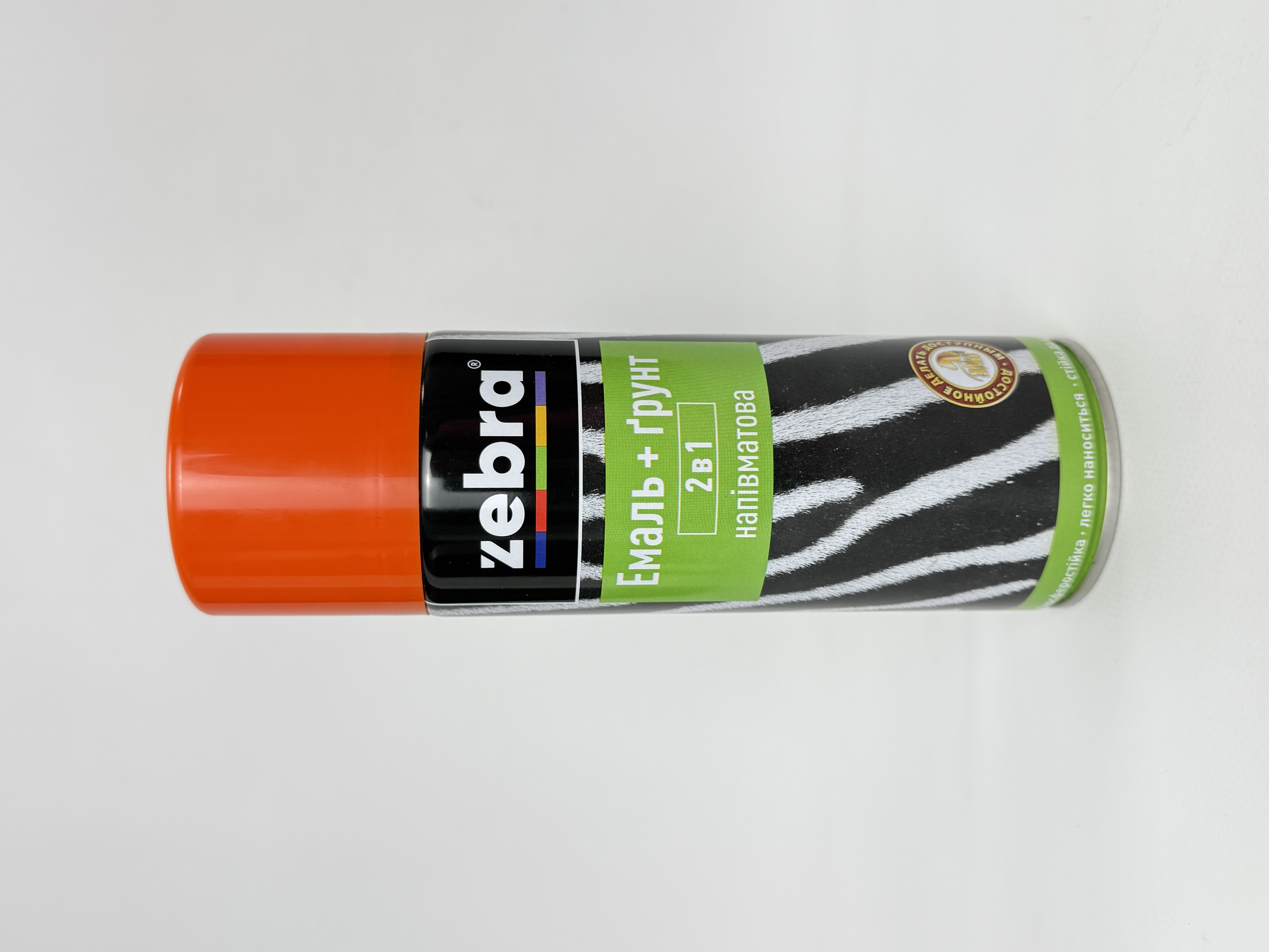Балон фарба 2в1 №60 напівмат. помаранчевий 400 мл ZEBRA