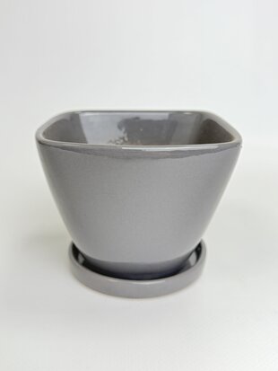 Горщик чотирикутний 0.4 л Р017сірий