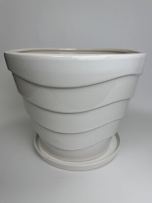 Горщик Конус з хвильками 7.2 л Р254білий