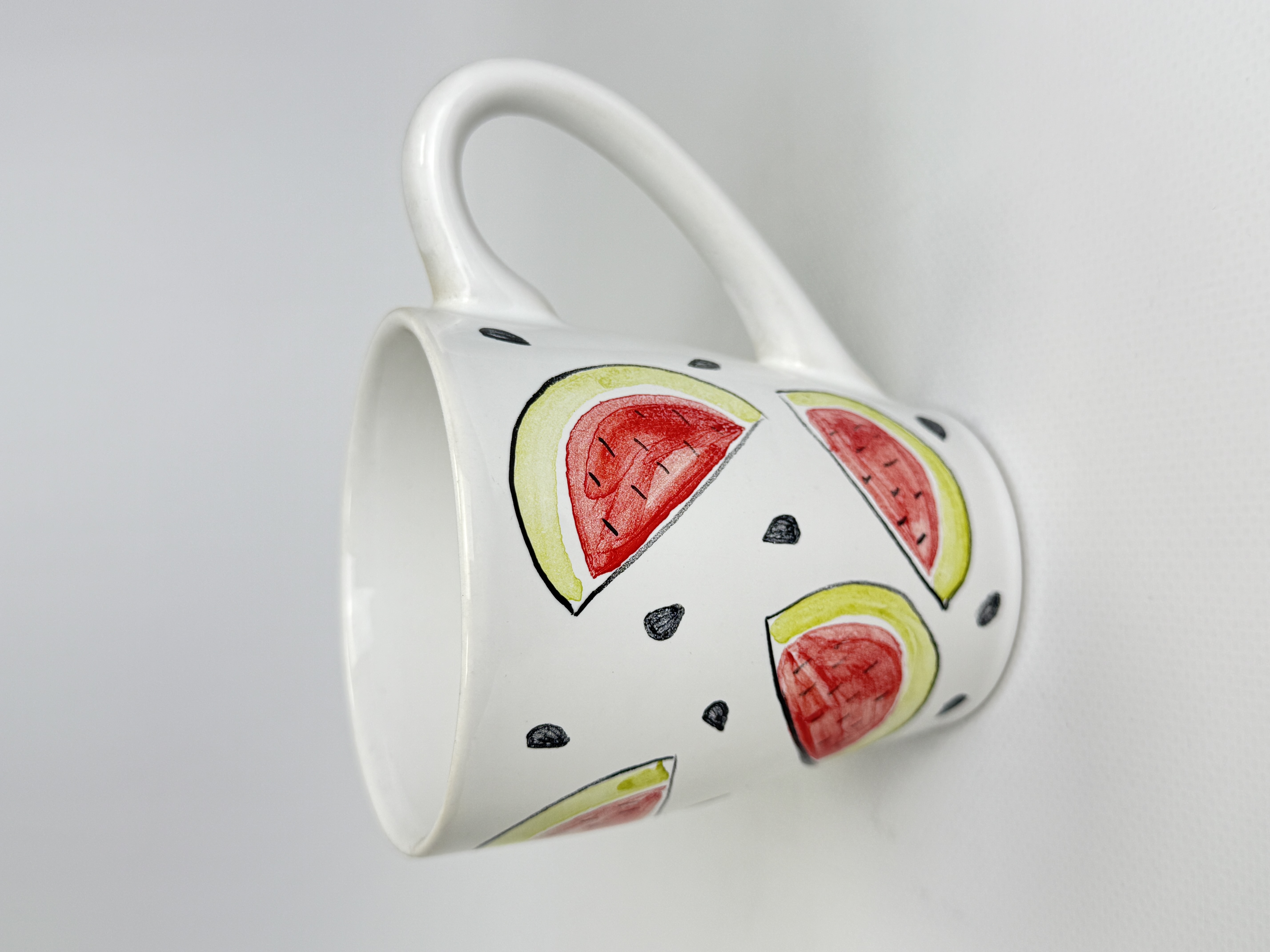 Горнятко Конус керамічне ручний розпис "L" 350мл асорті