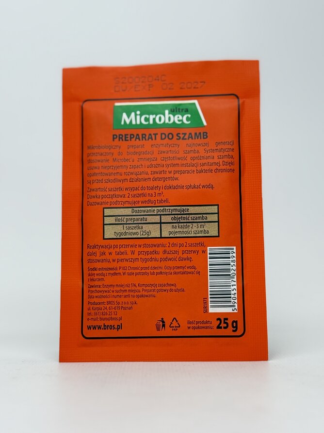 Засіб для септиків Microbec Ultra 25g