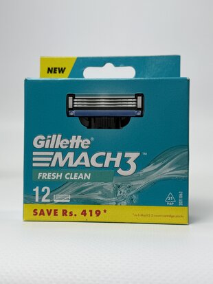 Gillette Змінні касети для гоління Mach 3 леза 12шт.