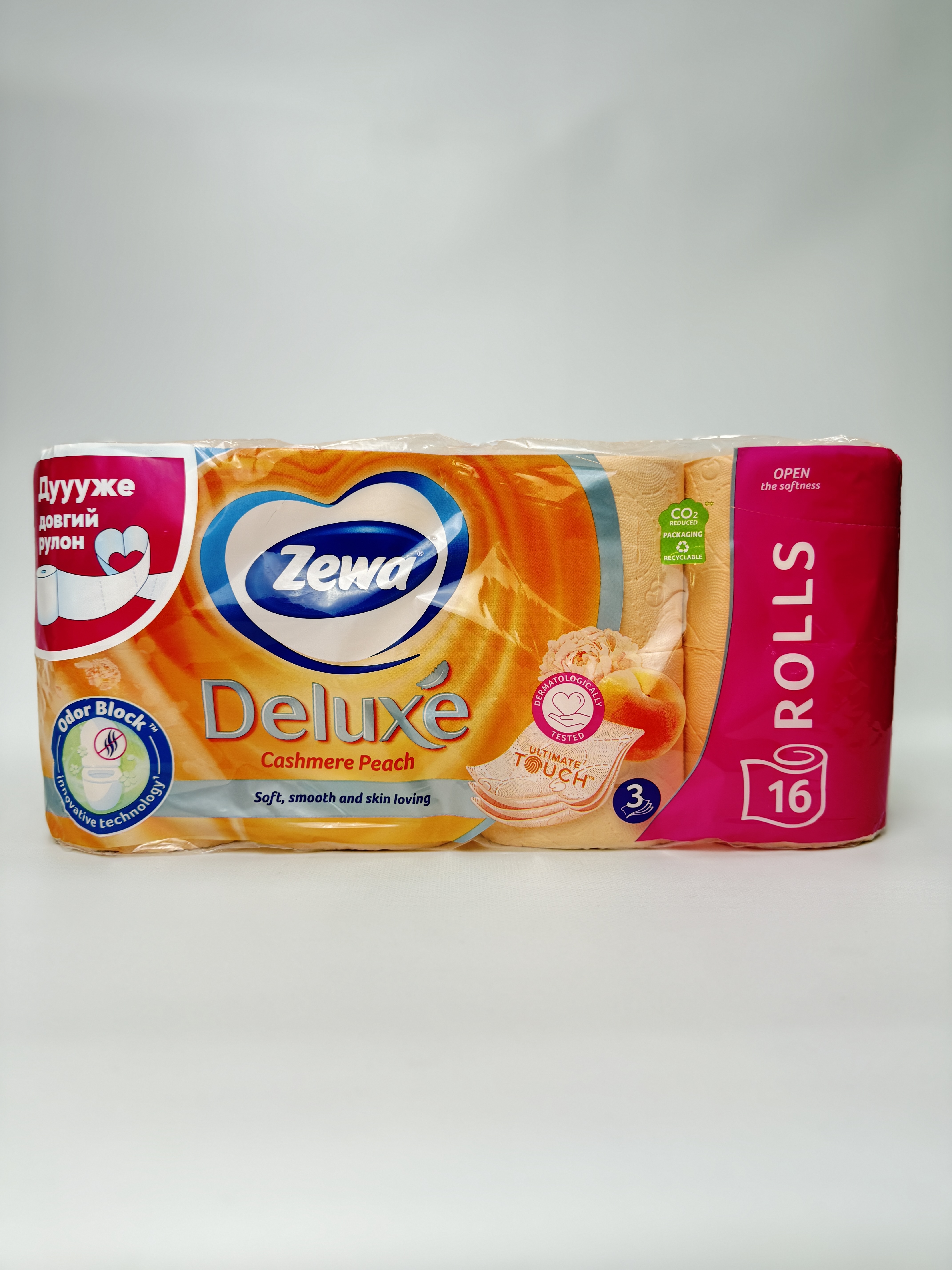 Zewa Deluxе туалетний папір 3-х ш. 16 рул. Персик