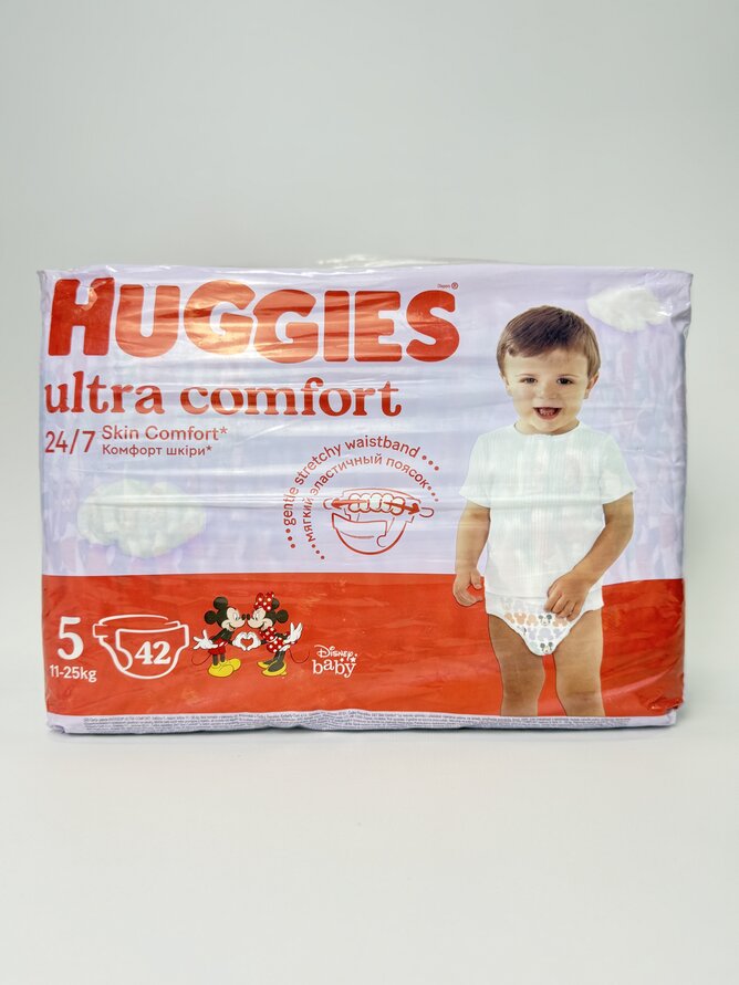 Huggies Ultra Comfort підгузники дитячі 5 (12-22кг) 42шт