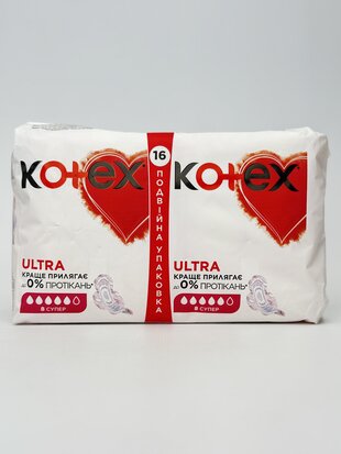 Kotex прокладки Ultra Dry Super 16шт