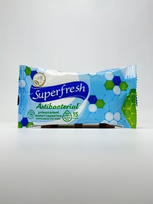 Вол.сер. Super Fresh .Антибак+Зелений чай (15 шт)
