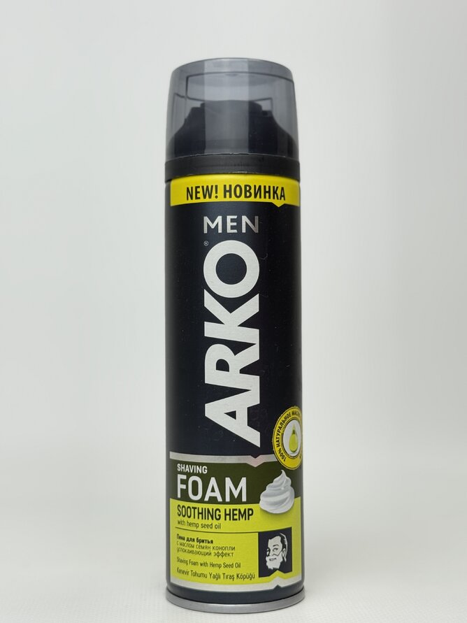 ARKO Піна для гоління FOAM Soothing hemp 200 мл