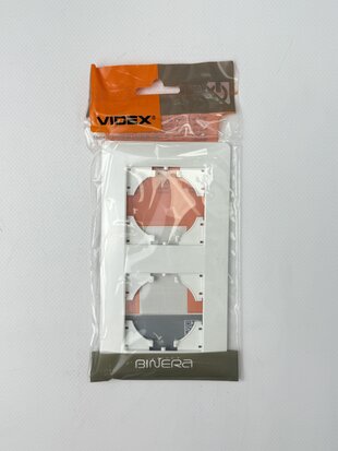 Рамка BINERA біла 2 пости горизонт. VF-BNFR2H-W VIDEX