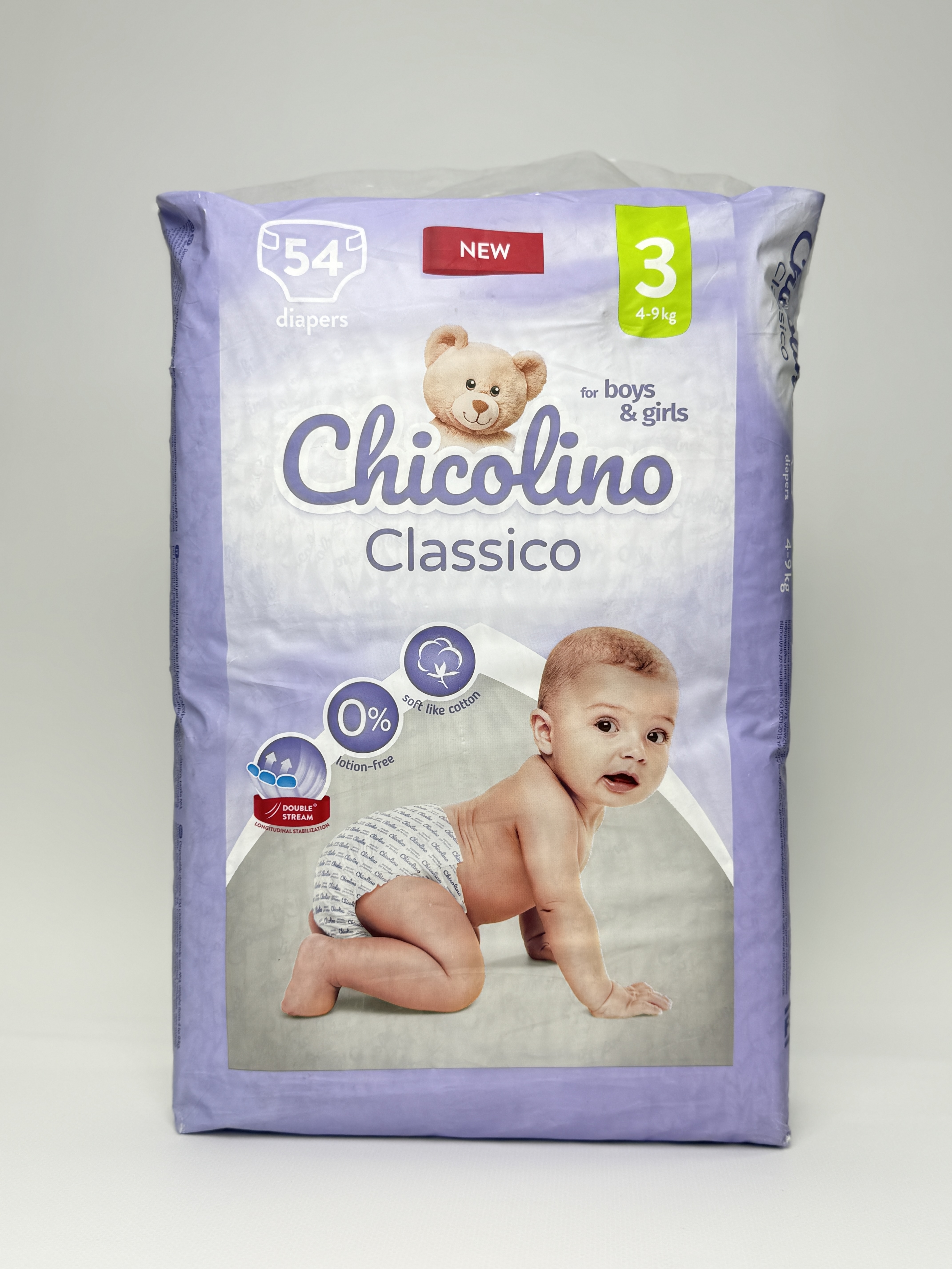 Chicolino підгузники дитячі 3 (4-9кг) 54шт JUMBO Classico