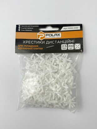 Хрестики д/плитки POLAX 2.5 мм (200шт.)