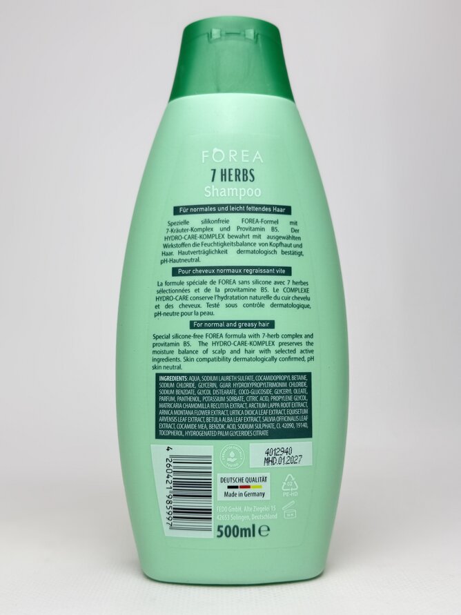Шампунь Forea 7 Herbs 500мл