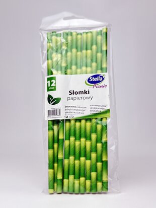 Трубочки Stella для коктелів паперові ЕКО (12 шт)