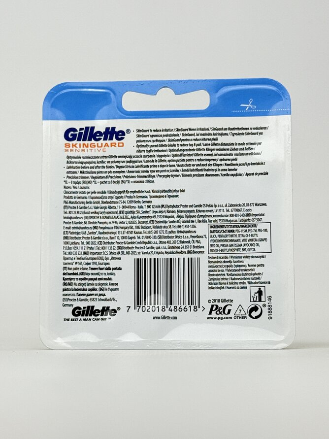 Касети Gillette Skinguard Sensitive 8шт