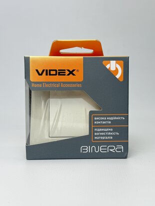 Вимикач одноклавішний кремовий BINERA VF-BNSW1-CR VIDEX