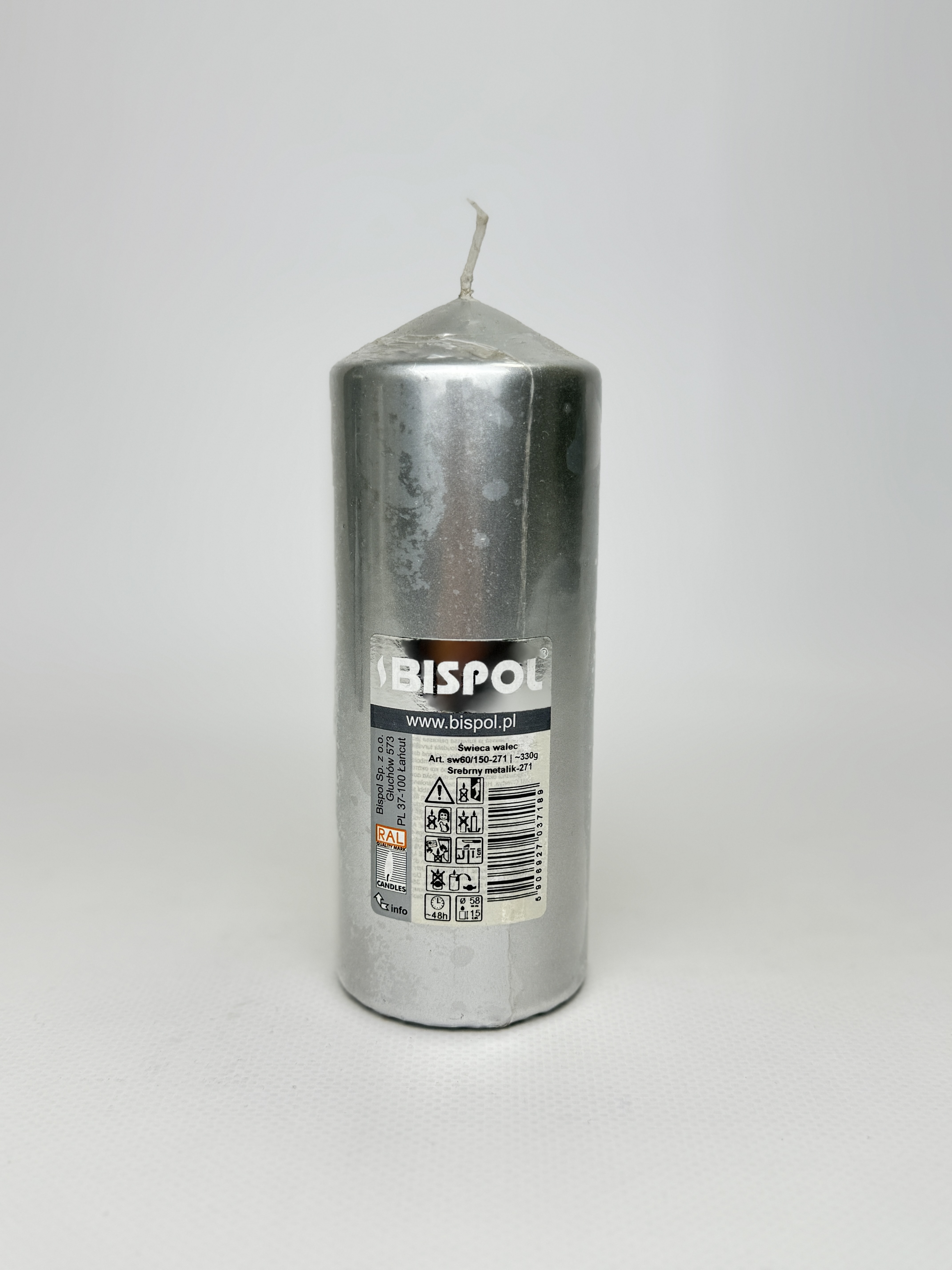 Свічка Bispol срібна sw60/150 330g