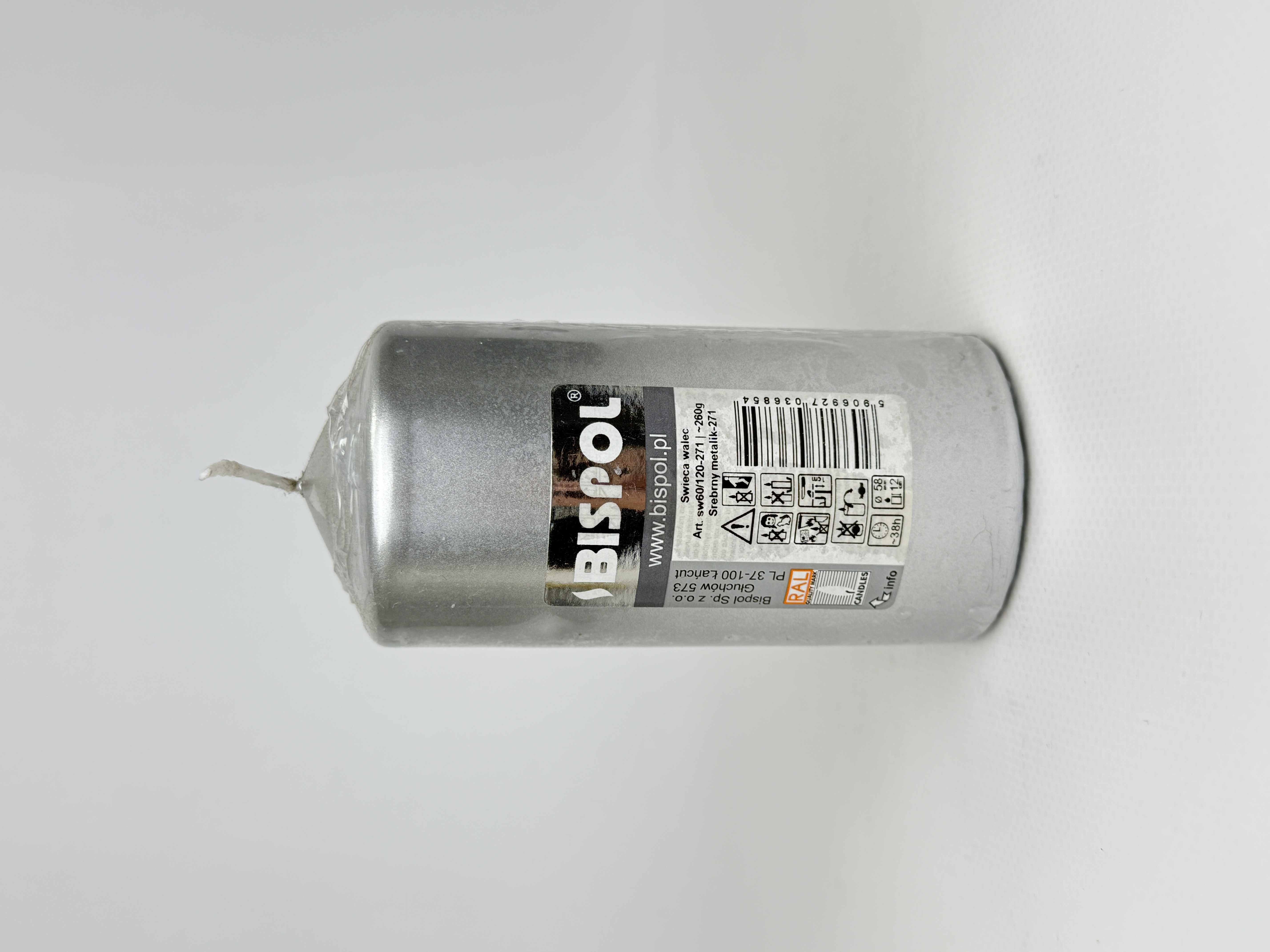 Свічка Bispol срібна sw60/120 260g