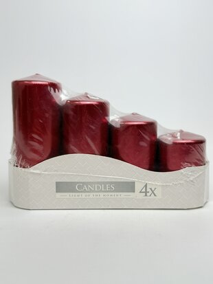 Свічка Bispol червоний металік sw50/4-230 4шт.