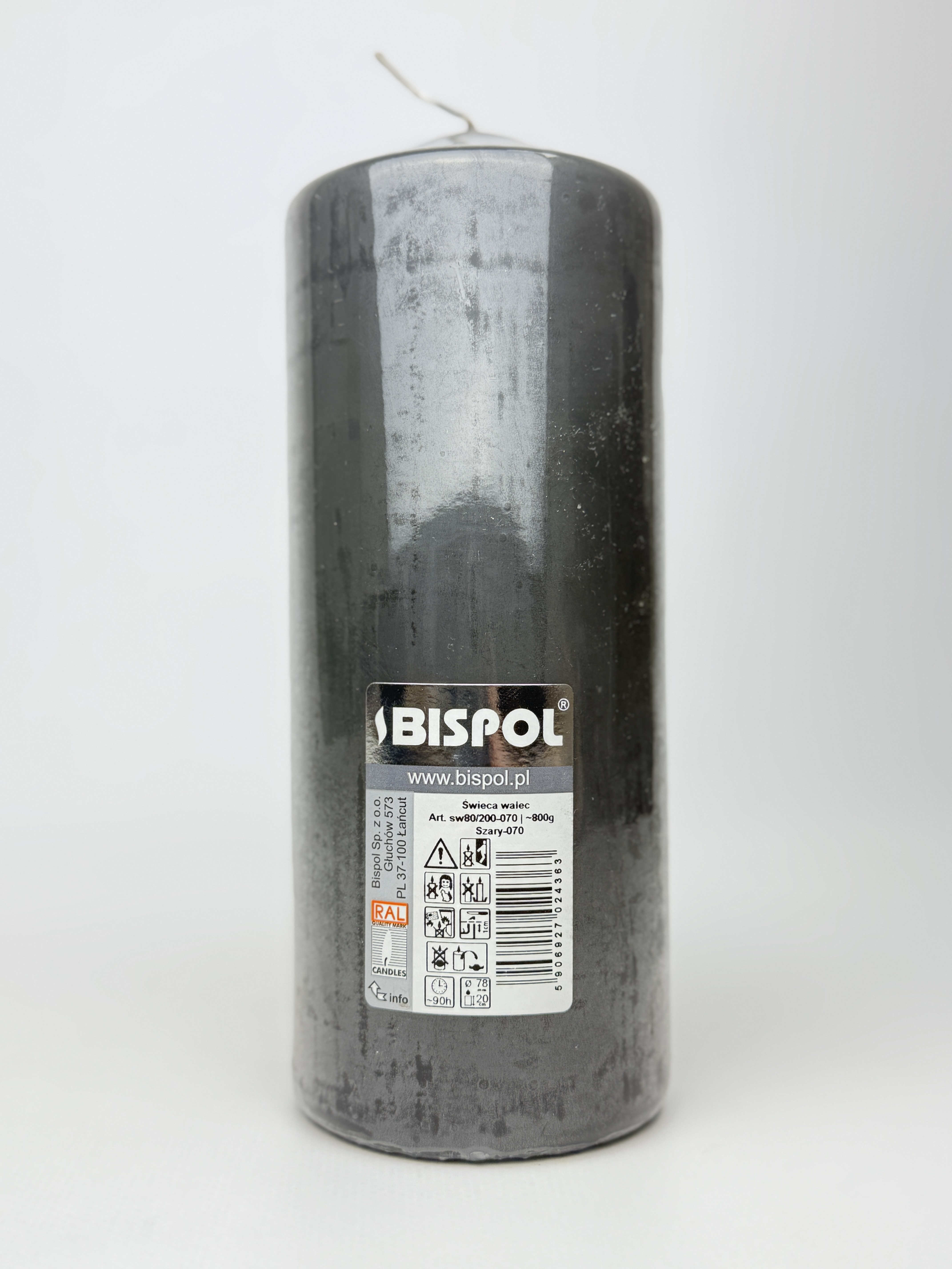 Свічка Bispol срібна sw80/200 800g