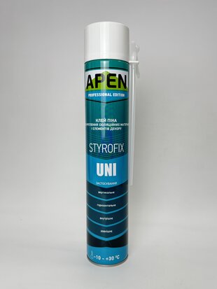 Клей-піна Apen Styrofix Uni д/пінопласту трубчаста 750 мл