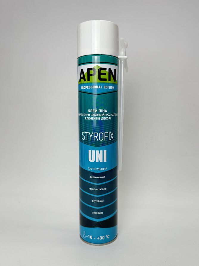 Клей-піна Apen Styrofix Uni д/пінопласту трубчаста 750 мл