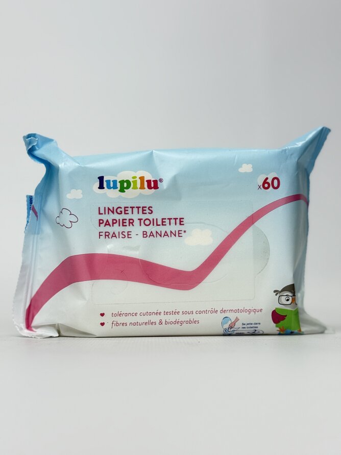 Lupilu - WC вологий туалетний папір Sensitiv Frase-Banane 60шт.