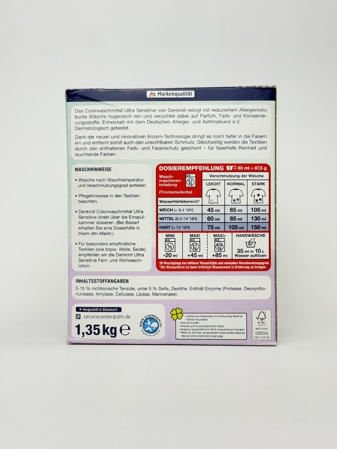 Denk Mit Порошок для прання кольорових речей Ultra Sensetive 20прань 1.35кг