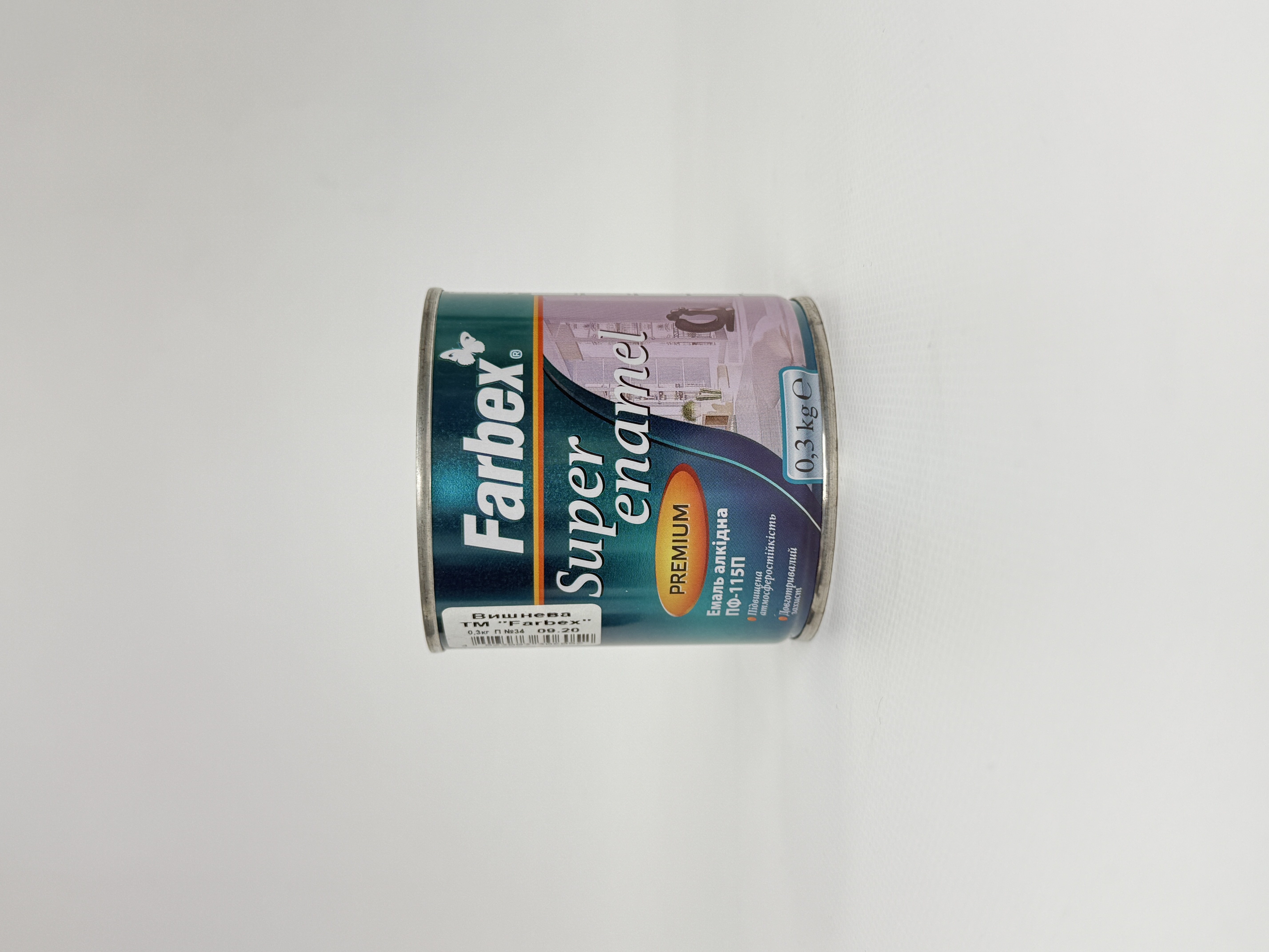 Емаль алкідна ПФ-115П. вишнева ТМ "Farbex" 0.3 кг