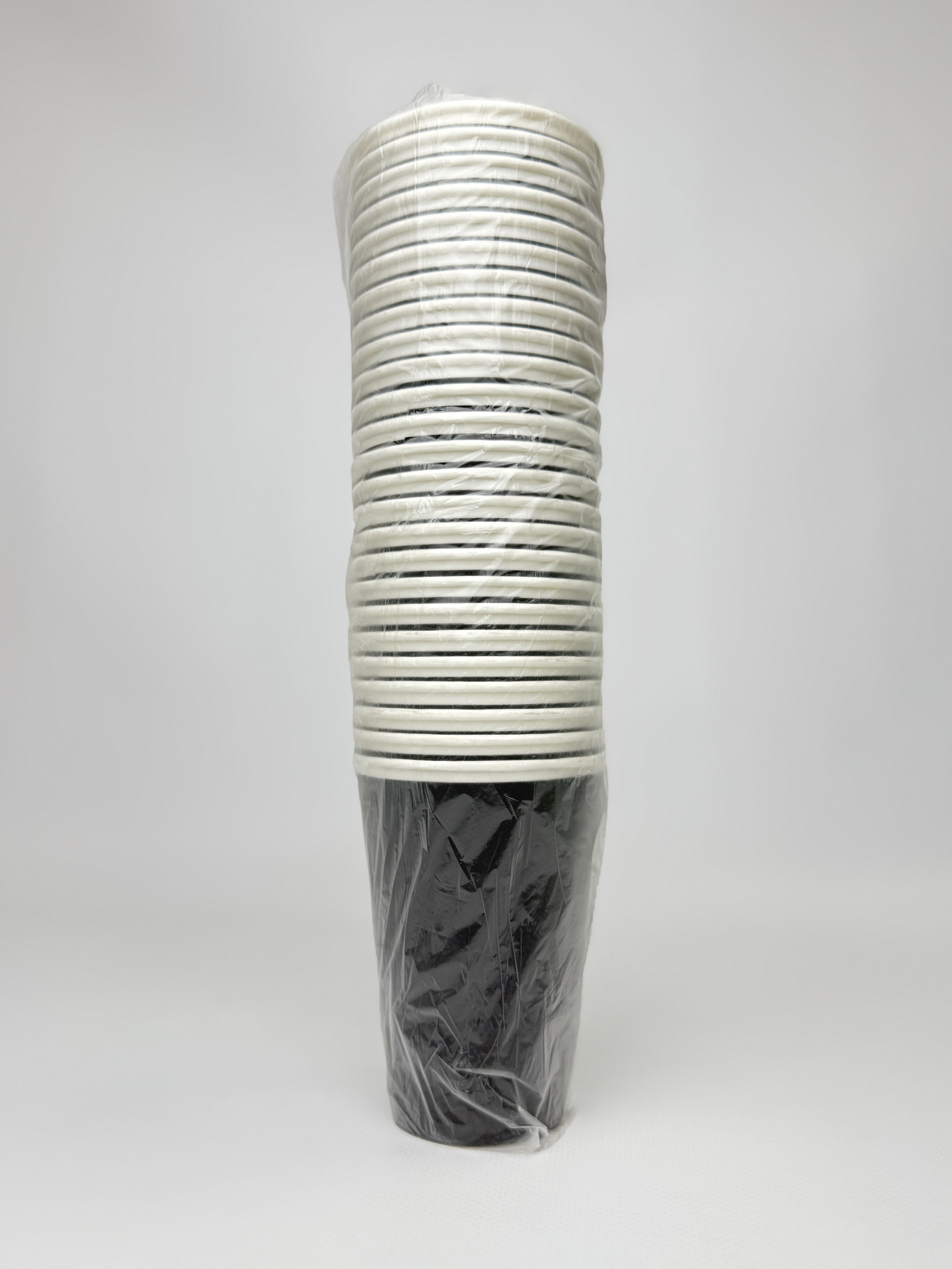 Стакан пап. 340 мл чорна гофра 25шт.