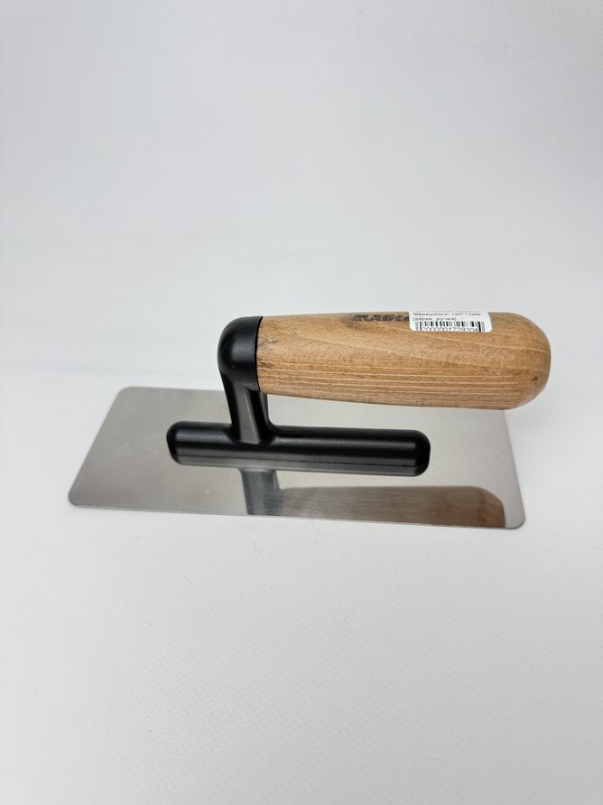 Терка нержав. трапец. "Венеціанка" 195*75мм (дерев. ручка)