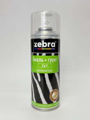 Балон фарба 2в1 №59 напівмат. темний хакі 400 мл ZEBRA