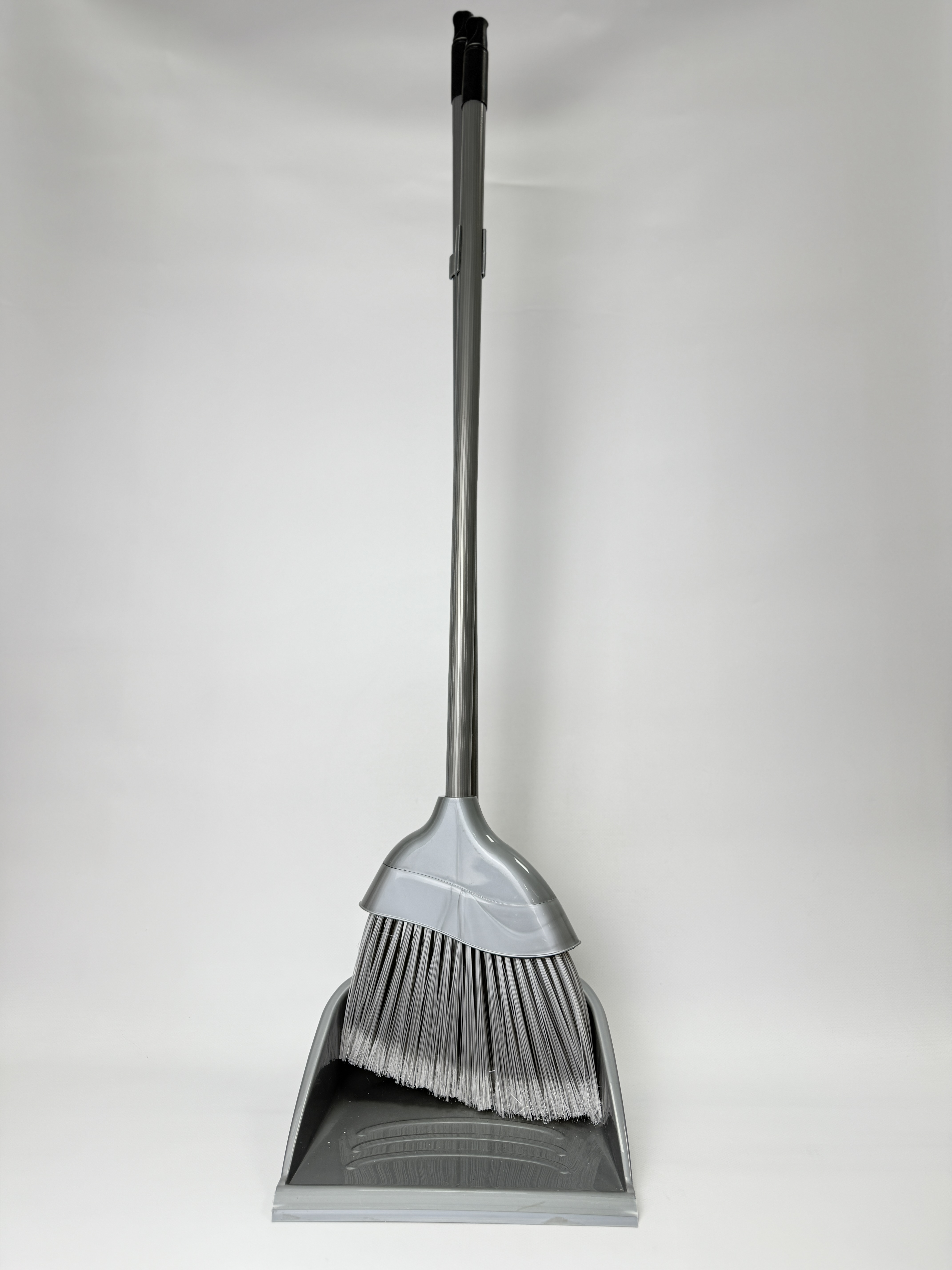 Набір мітла та совок "Євро" сірий/сірий