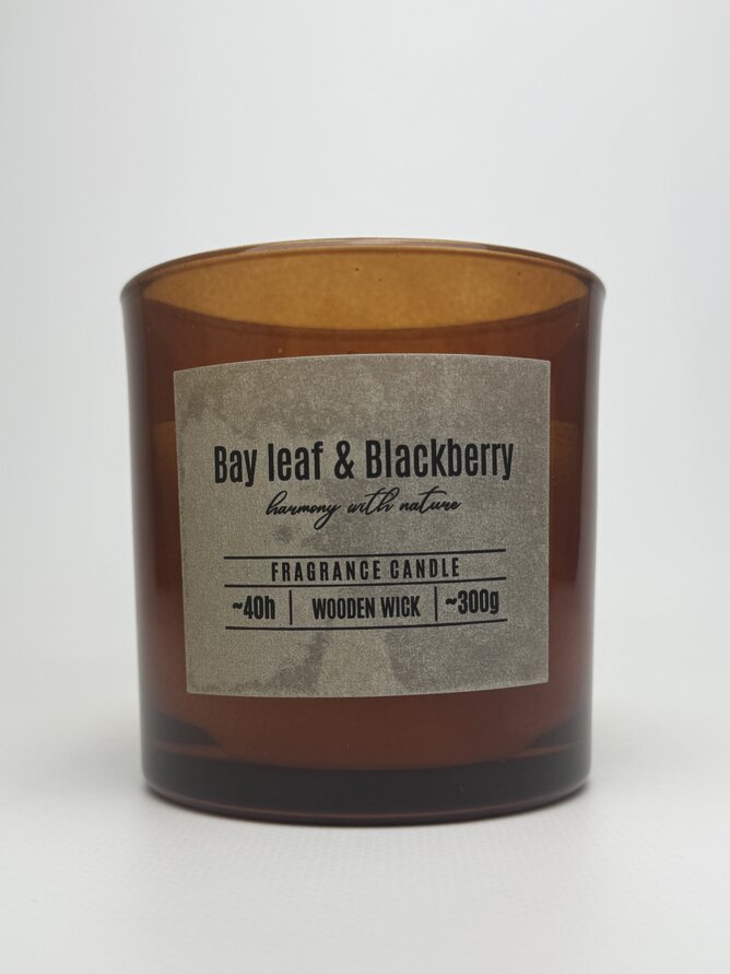 Свічка арома дерев. гніт Bay leaf&Blackberry 300г