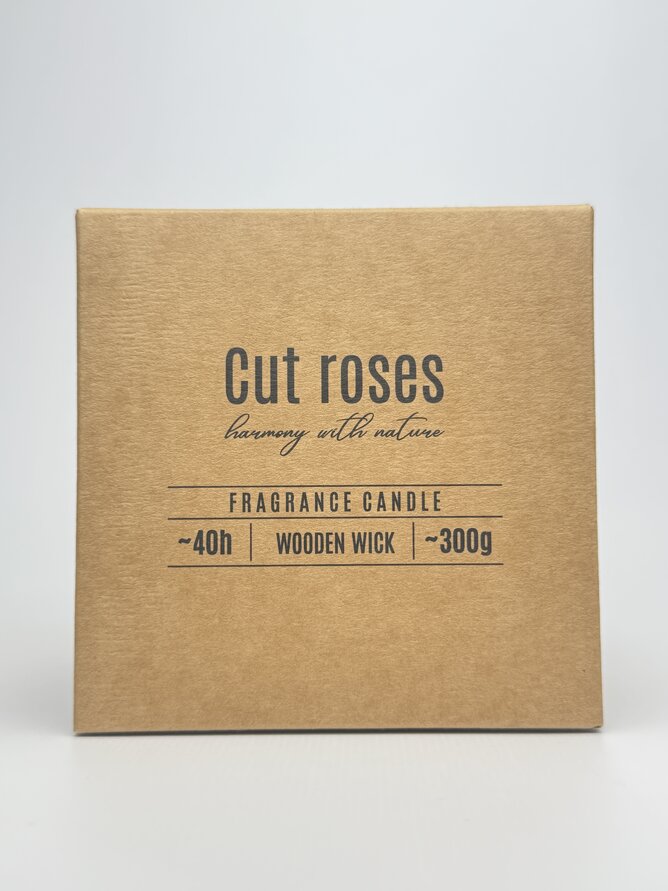 Свічка арома дерев. гніт Cut Roses 300г