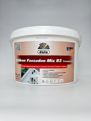 Фарба Дюфа B3 Mikc Sillikon Fassaden Transparent 9л.