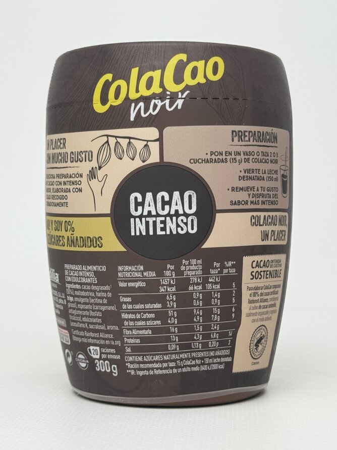 Какао Colacao Noir 0% цукру 300 г
