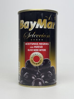 Оливки BayMar чорні з кісточкою 350г