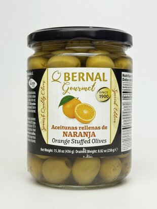 Оливки Bernal фаршировані апельсином(naranja) 436 г