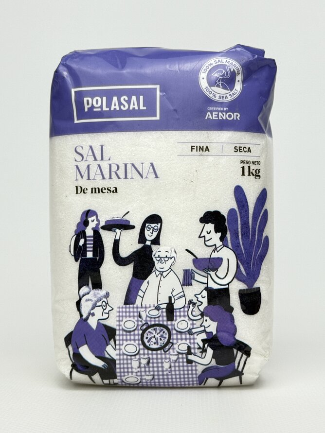 Polasal Сіль морська (дрібного помолу) 1 кг