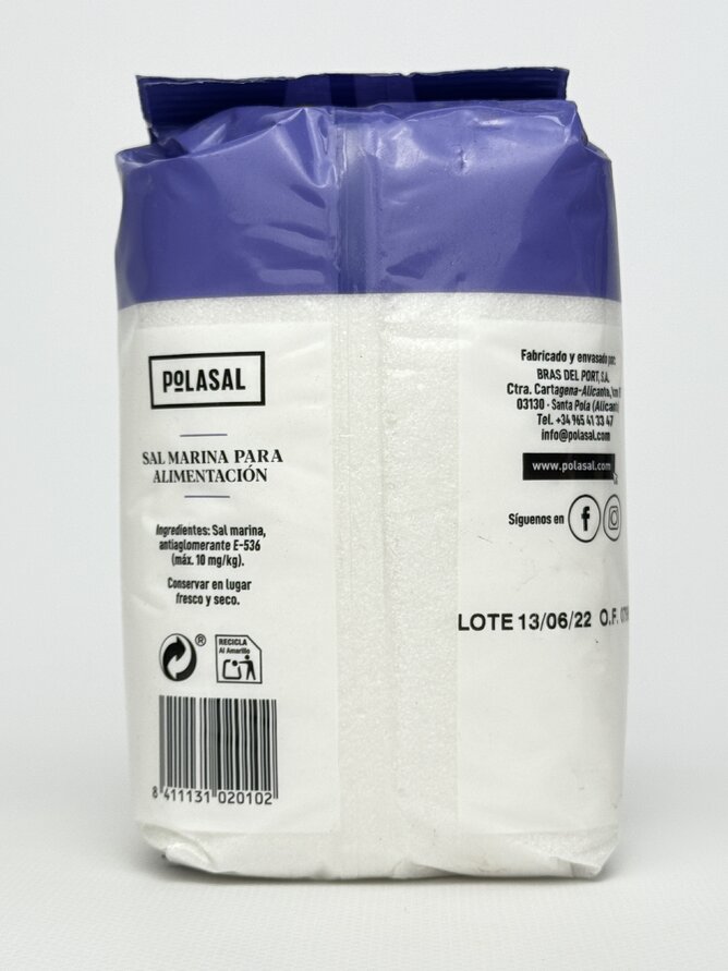 Polasal Сіль морська (дрібного помолу) 1 кг
