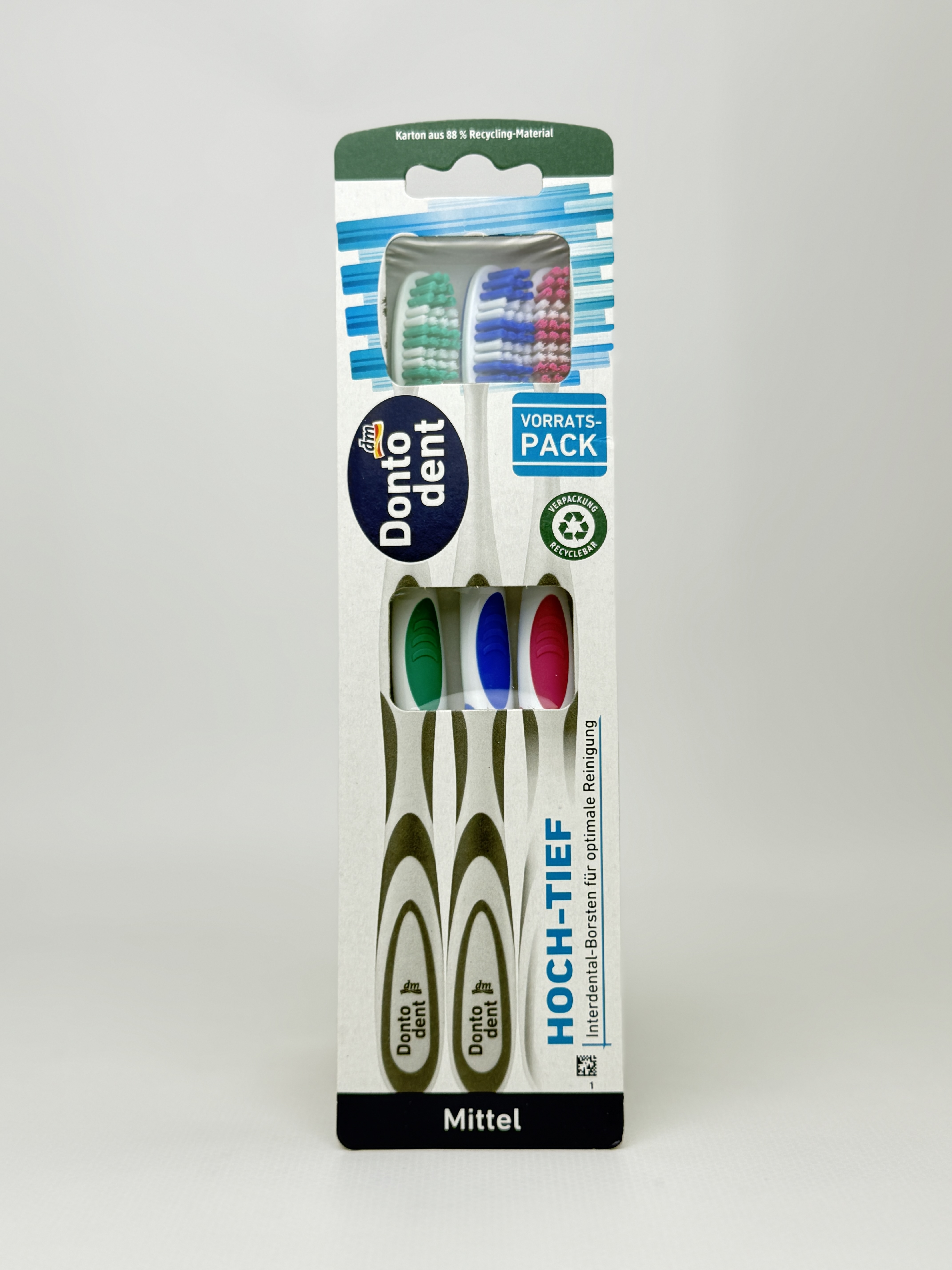 Dontodent Зубна щітка hoch-tief-mittel 3st