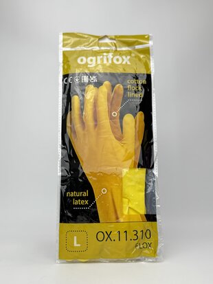 Рукавиці резинові господарські Ogrifox (L)