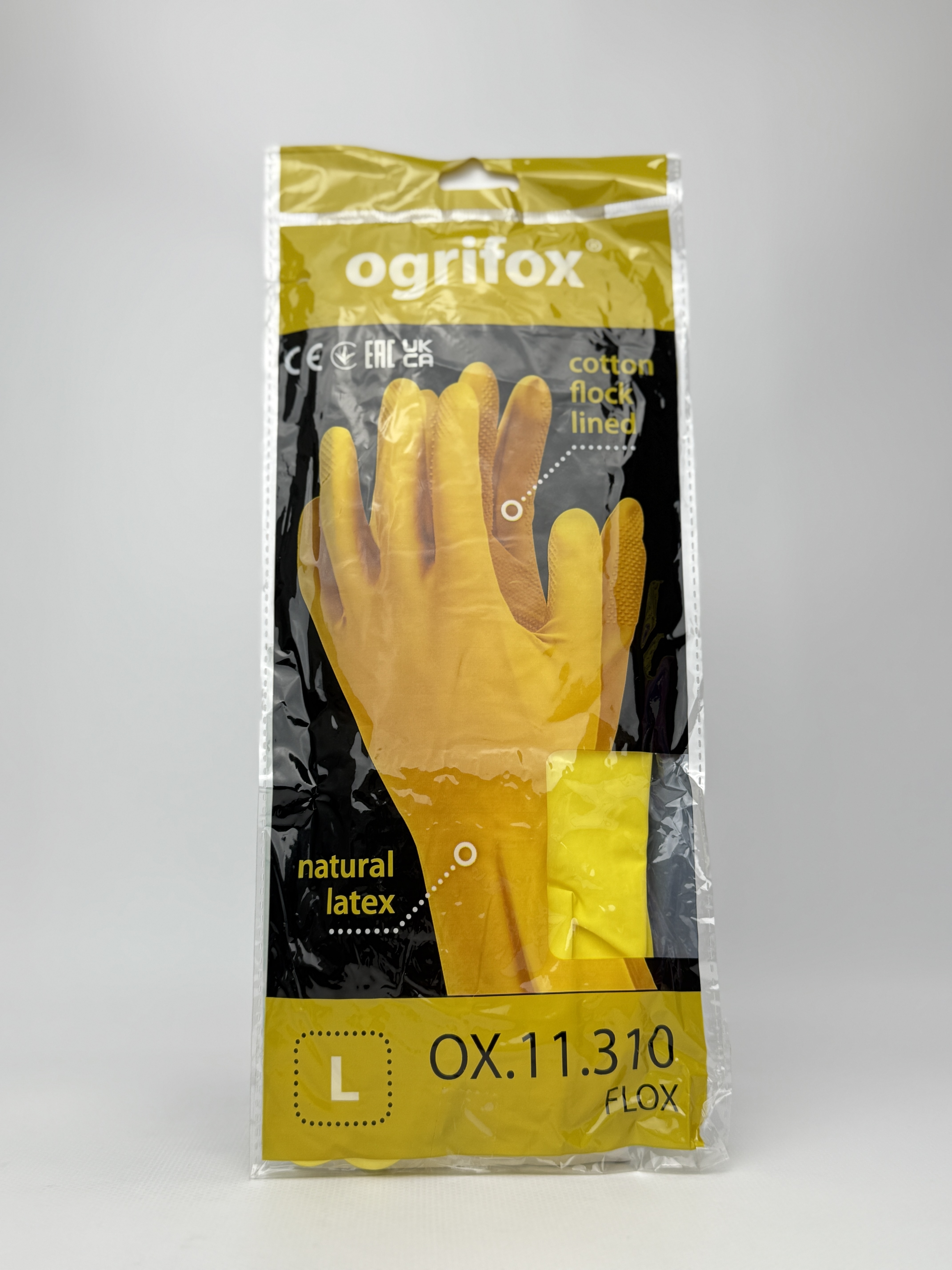 Рукавиці резинові господарські Ogrifox (L)