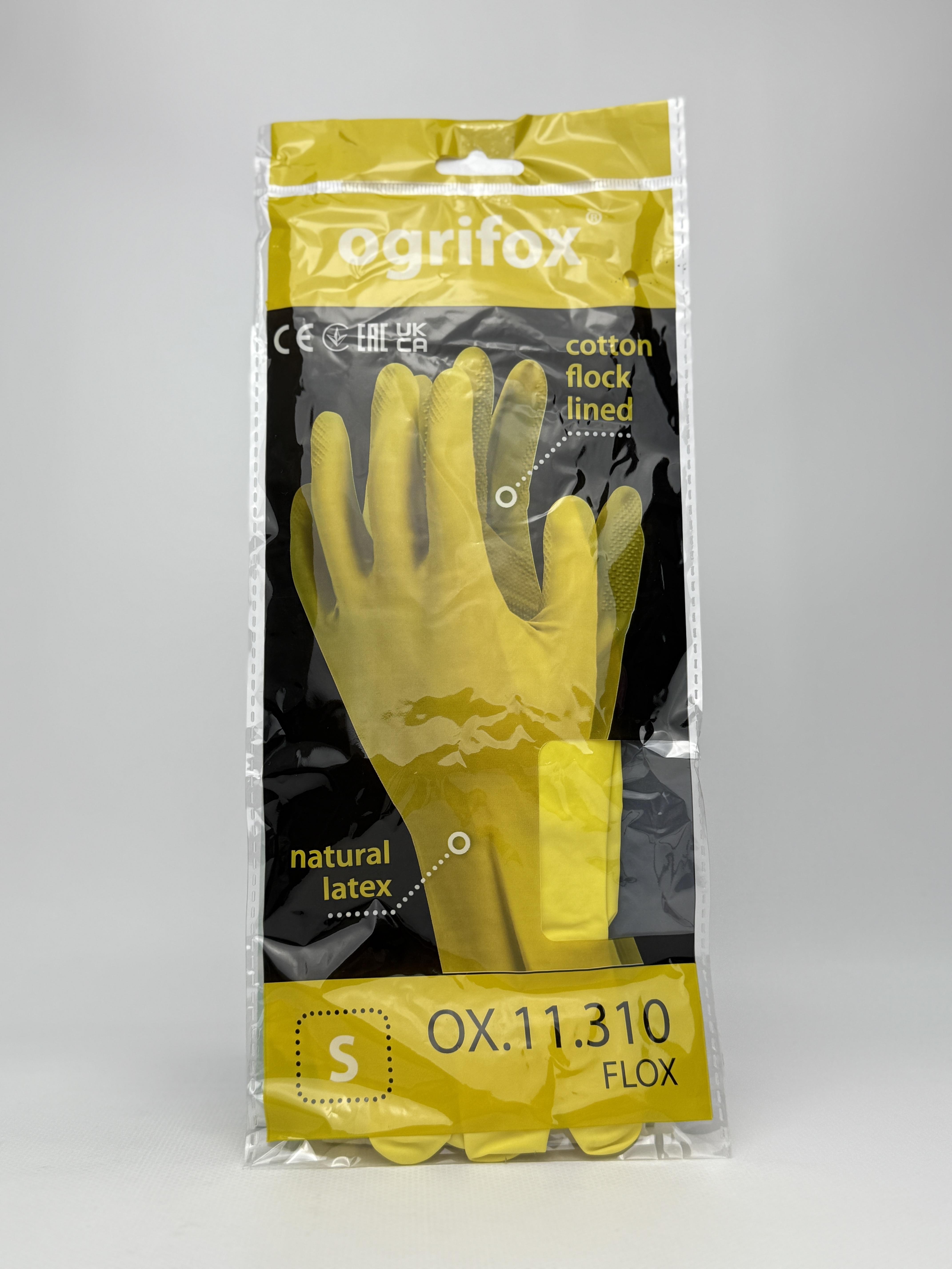 Рукавиці резинові господарські Ogrifox (S)