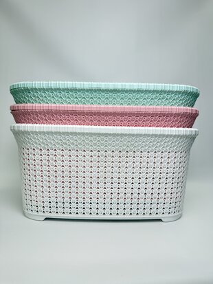 Корзина для білизни без кришки KNIT 25 л. MIX