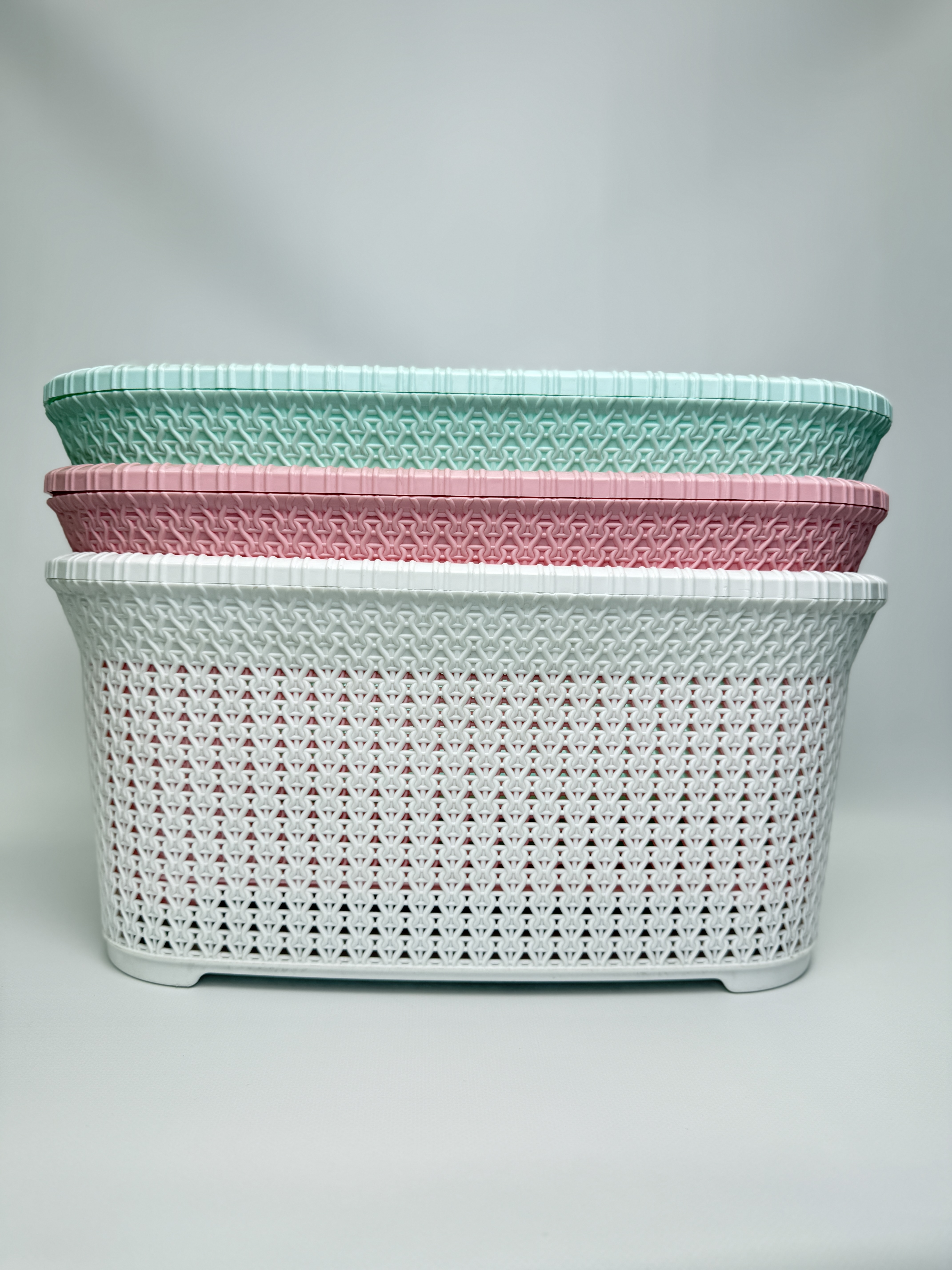 Корзина для білизни без кришки KNIT 25 л. MIX