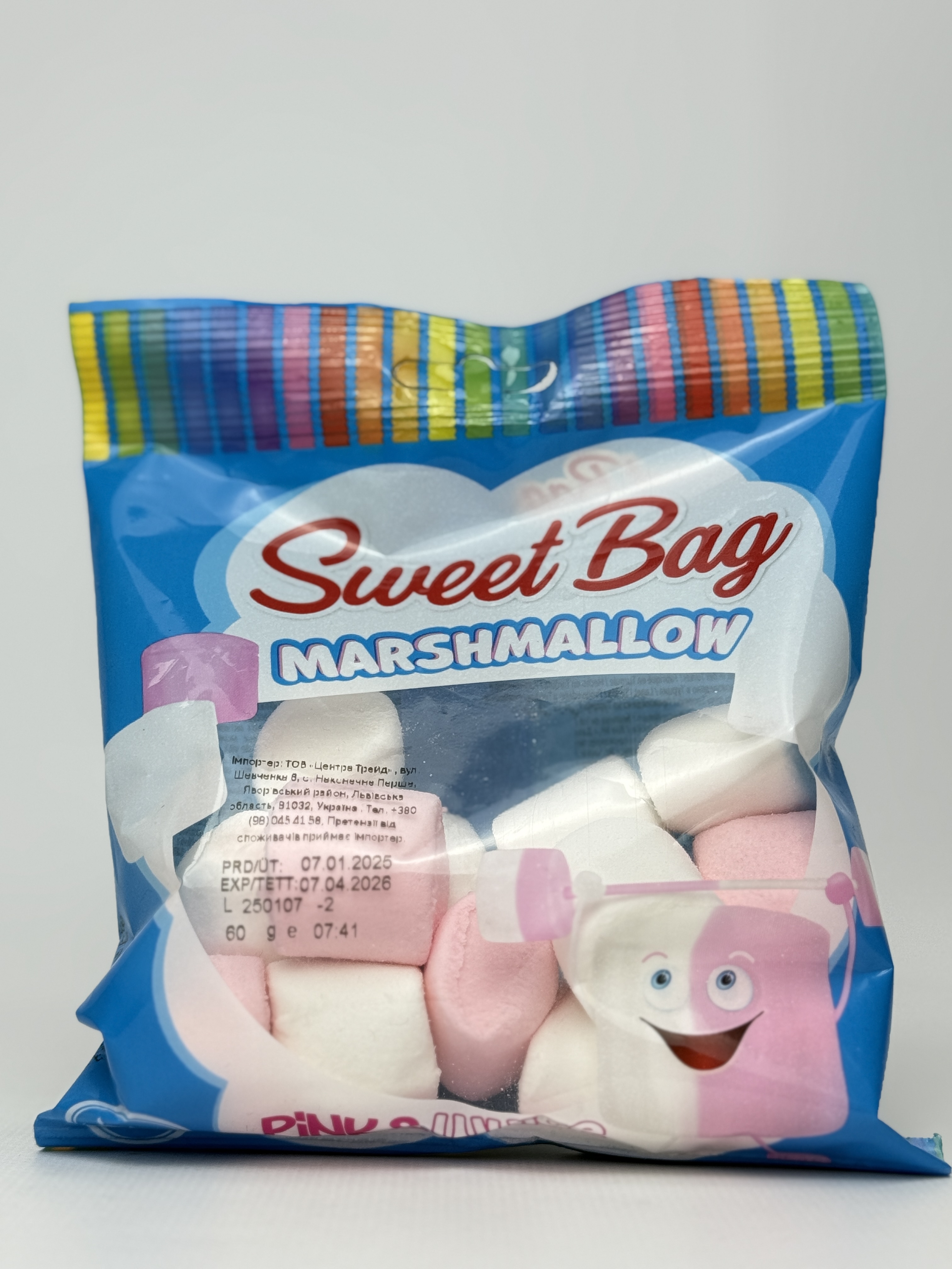 Sweet Bag Marshmallow Pink&White 60г