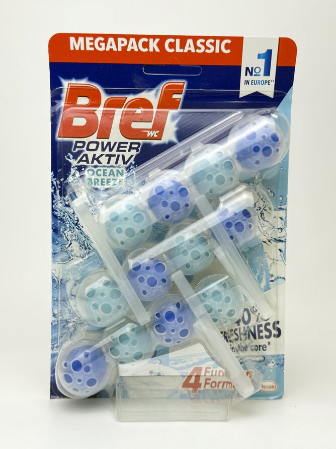 Блок в унітаз Bref Pawer Aktiv Океан 3*50g