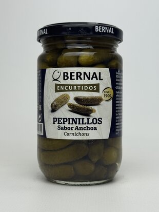 Корнішони Bernal зі смаком анчоуса 300 г